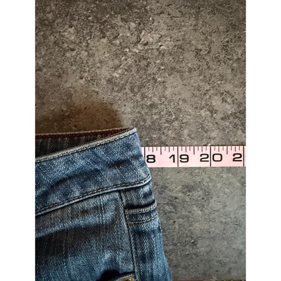 AMERICAN EAGLE Jeans Womens 12 Bootcut Hipster Flare Spilt Hem Low Rise Stretch - Picture 11 of 14